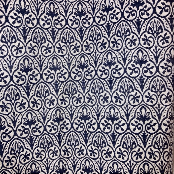 Tory Burch  Heidi Jacquard Print Navy&White Stretch  Slim Fit Pants Size 6 - Picture 11 of 14